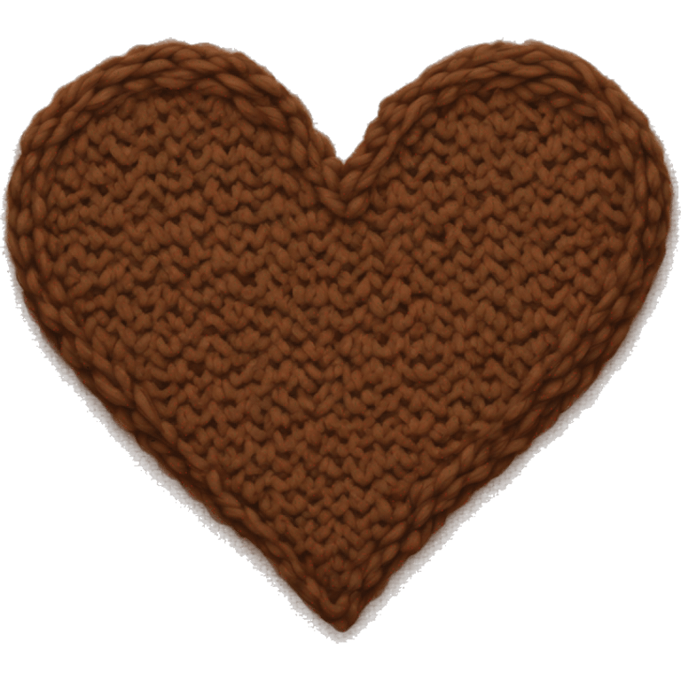 Brown knit heart emoji