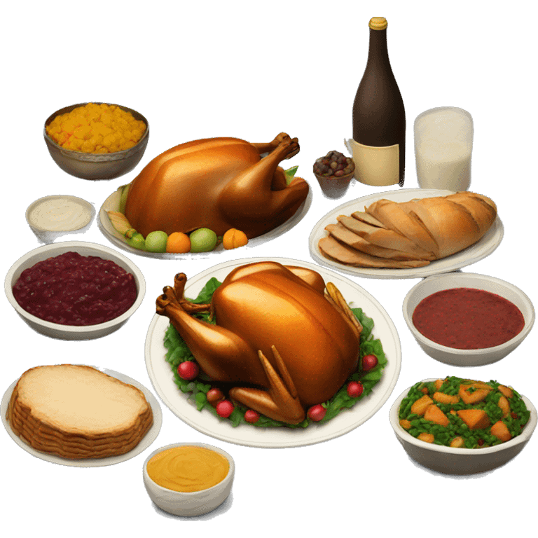 Traditional thanksgiving meal  emoji