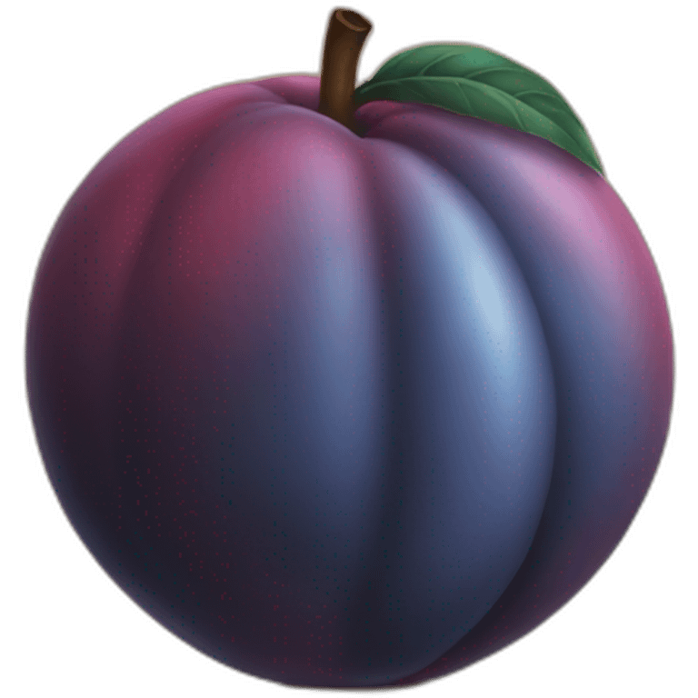 big black peach emoji