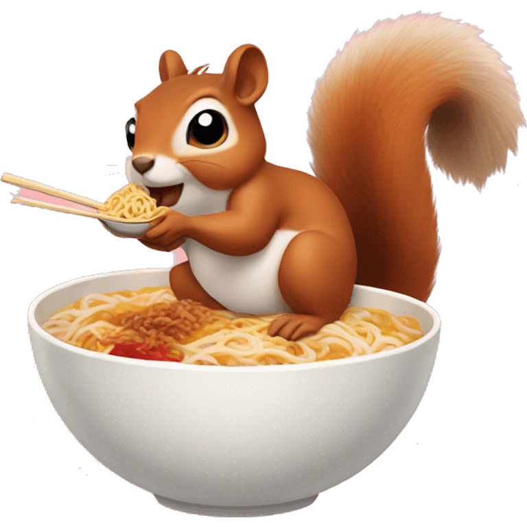 Squirrel eating ramen  emoji