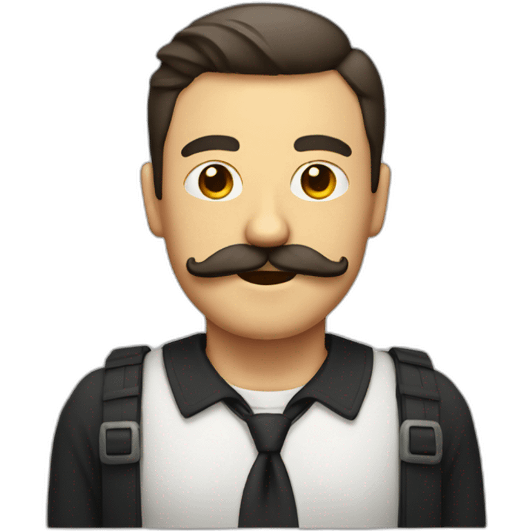 a guy with a square mustache emoji