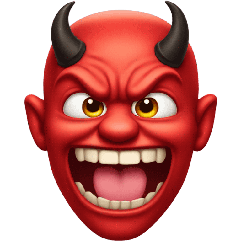 Devil emoji with tongue out emoji