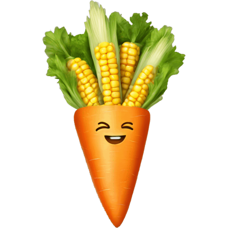 Carrot and corn salad emoji