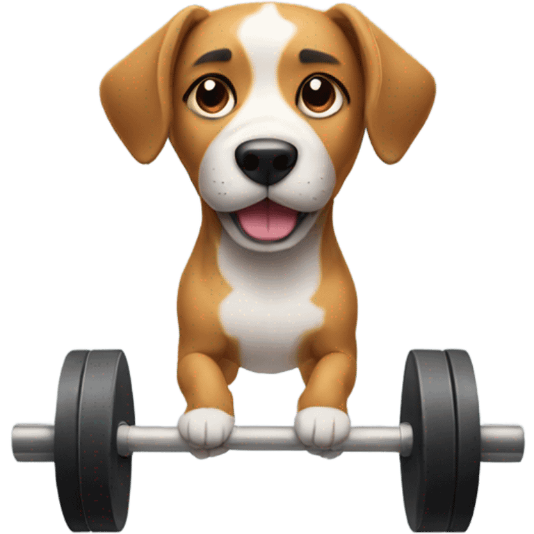 Dog working out emoji