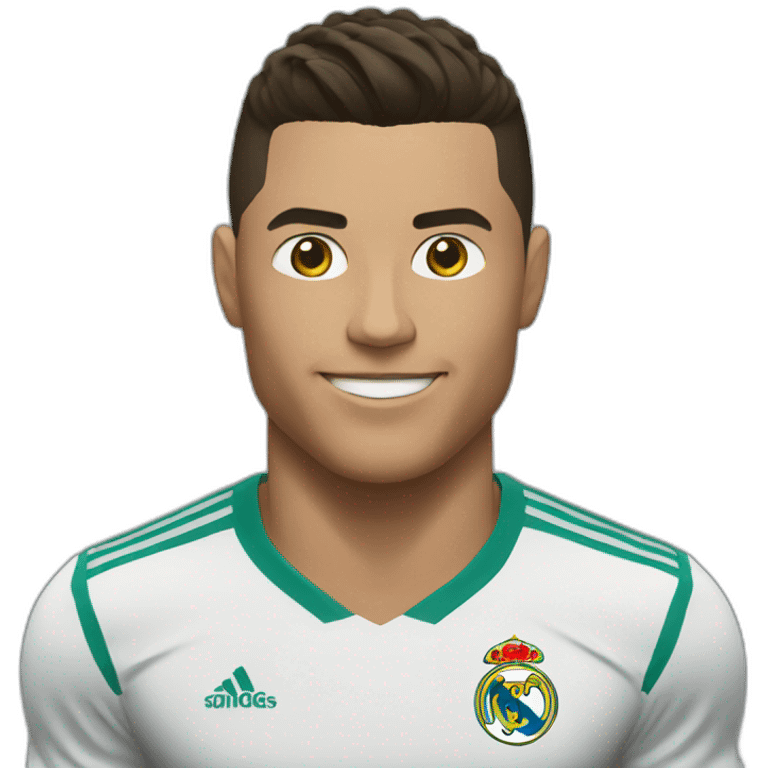 Ronaldo doing the siuu emoji