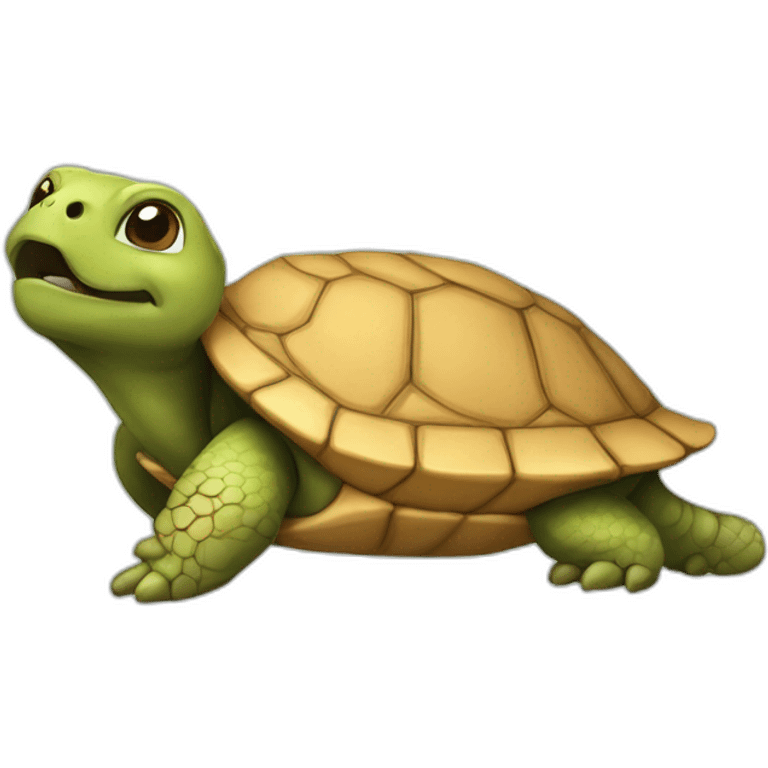 Tortue sur chien emoji