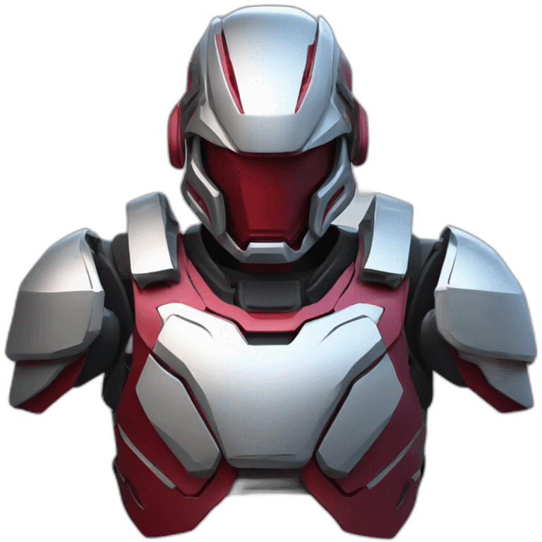 futuristic Autonomous Combat armored colored crimson breastplate emoji