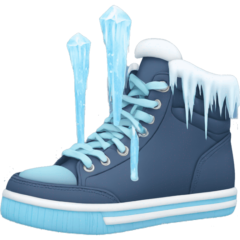 frozen sneaker with icicles emoji