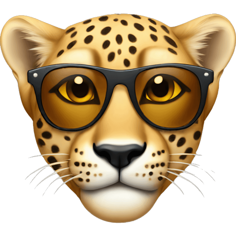 A cheetah wearing sunglasses  emoji