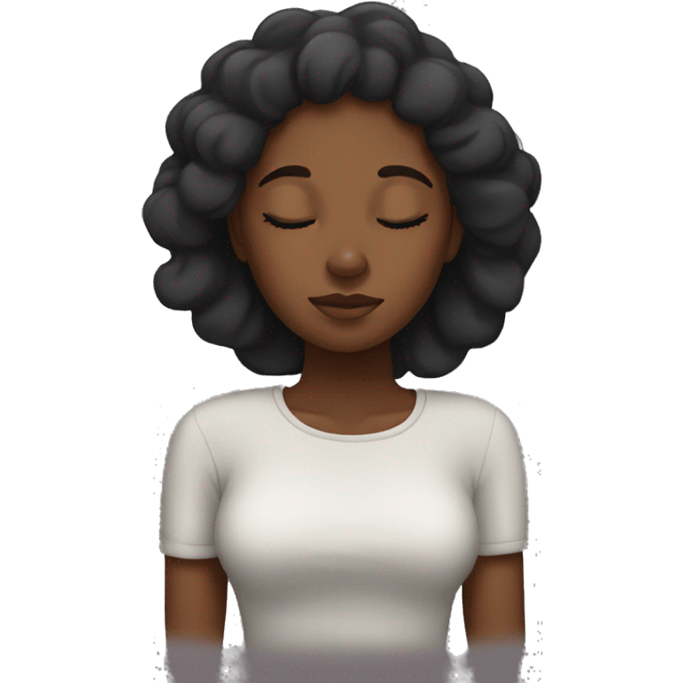 Black girl sleeping emoji