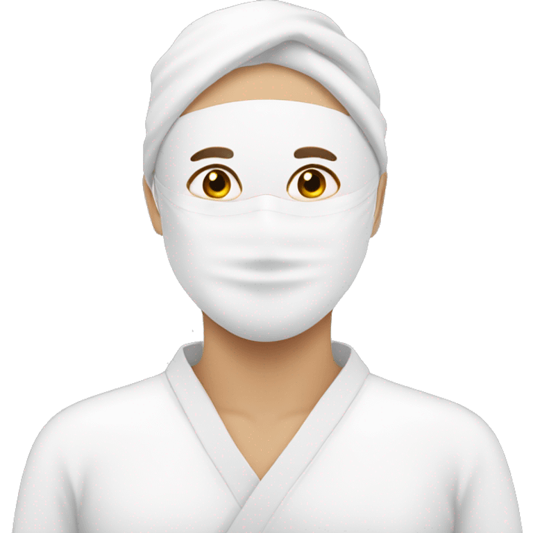 White Spa face mask  emoji