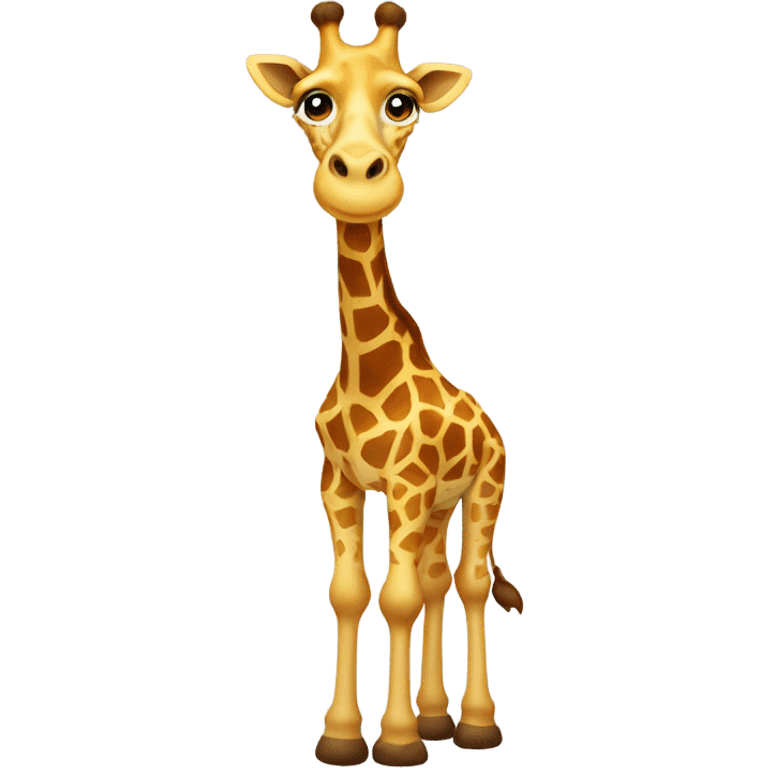 A giraffe with tiny short legs emoji