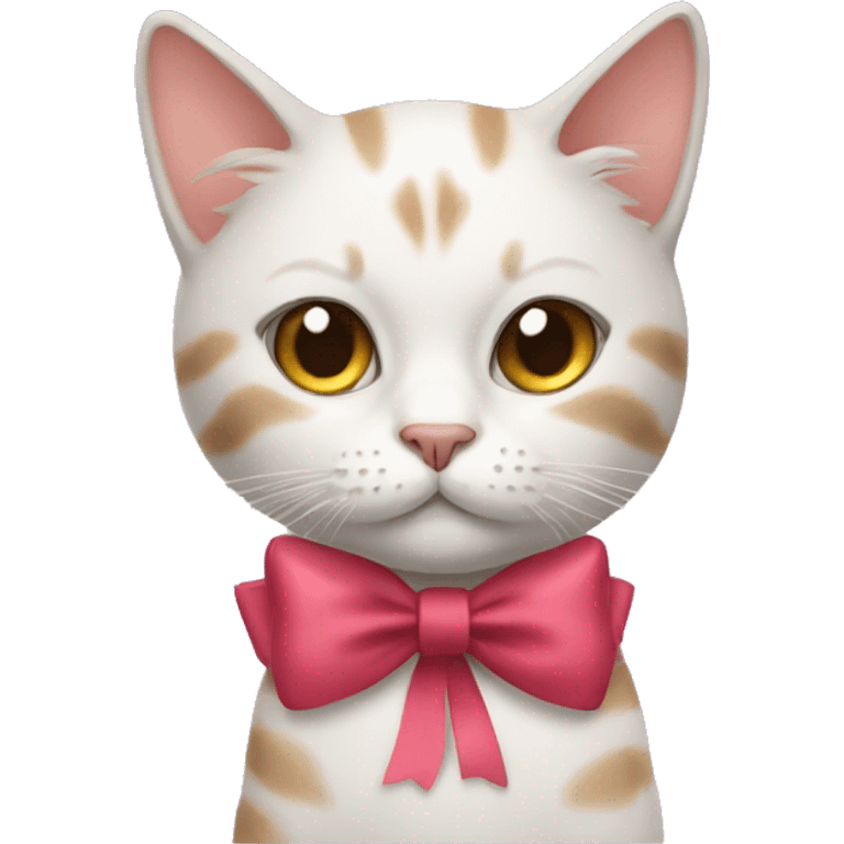 cat with a bow on emoji