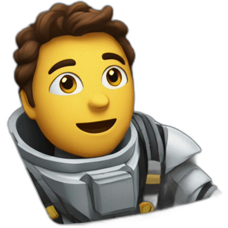 Elon in a space ship emoji