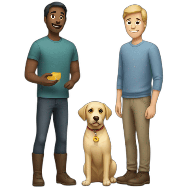 man with labrador emoji