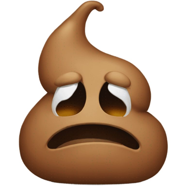 depressed poop emoji