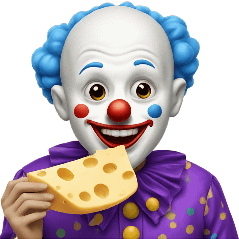 Clown eating cheese emoji