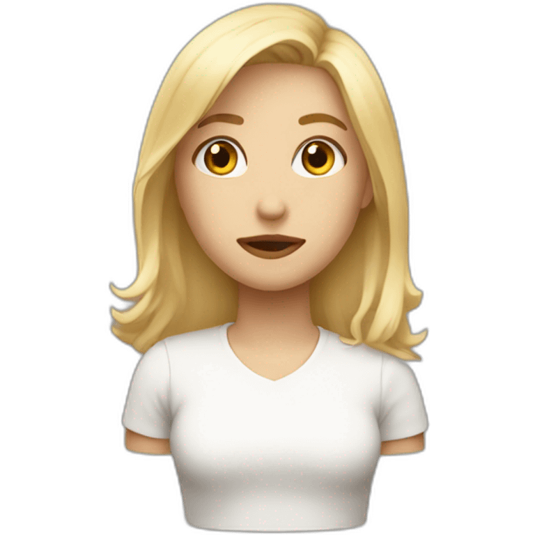 Persona rubia, solo cabeza, con expresiones emoji