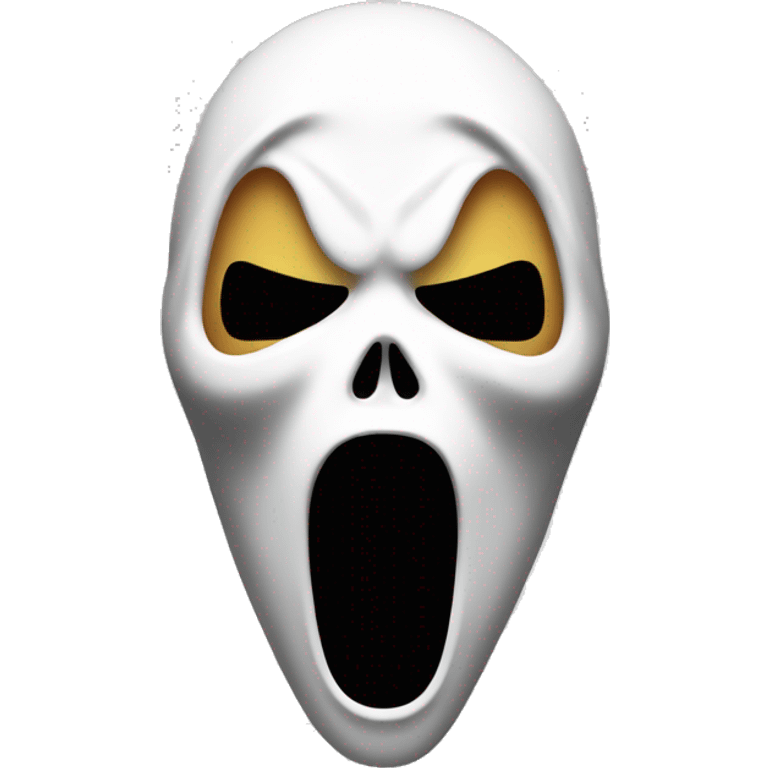 ghostface-scream blacked out mouth emoji