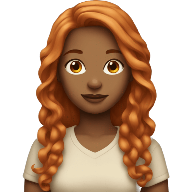 Beautiful girl with ginger hair emoji