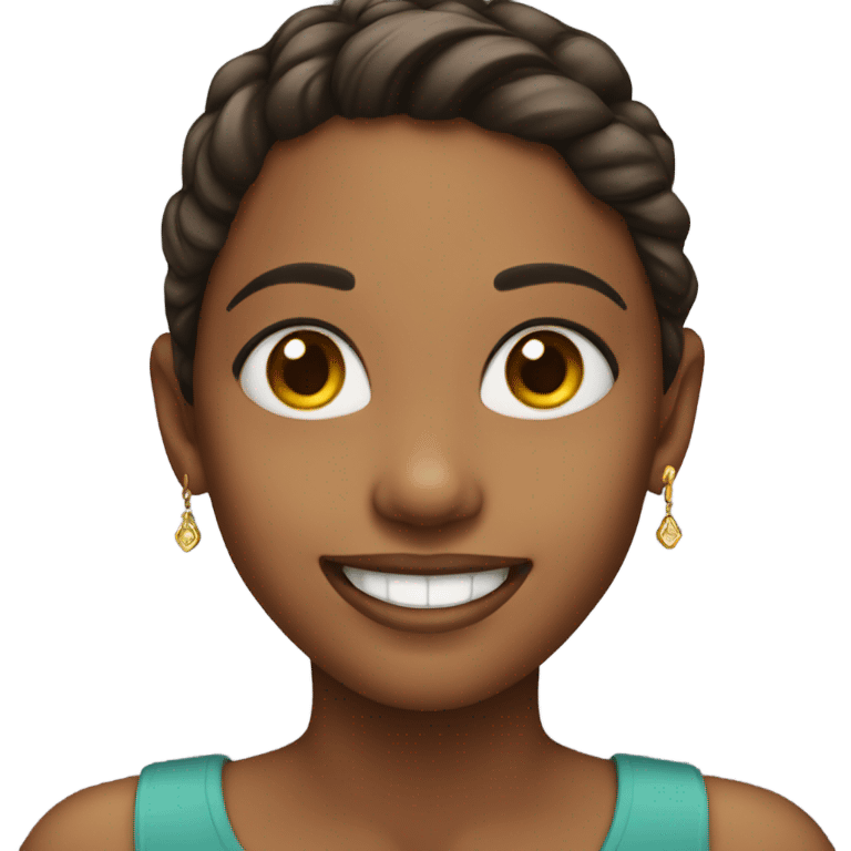 smiling girl with earrings emoji