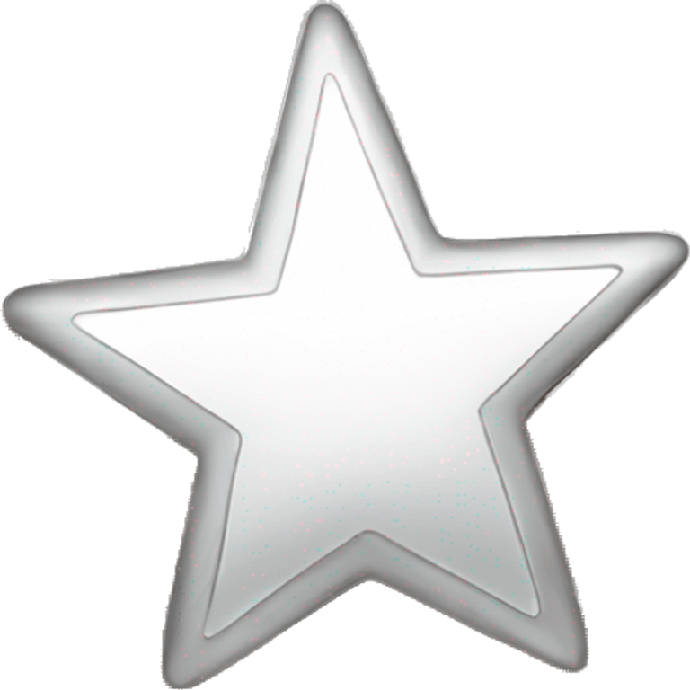 A star colored in silver representing 2nd prize winner emoji