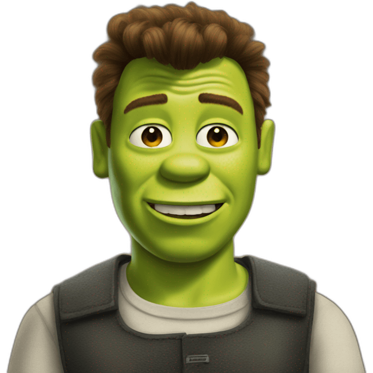 Shrek as rick astley emoji