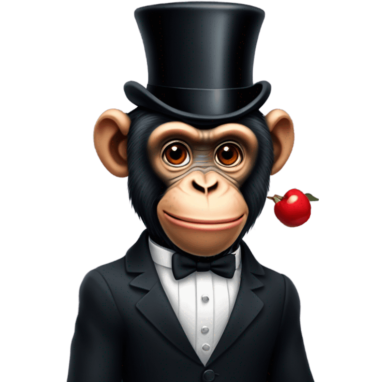 Chimpanzee butler red lipstick  emoji