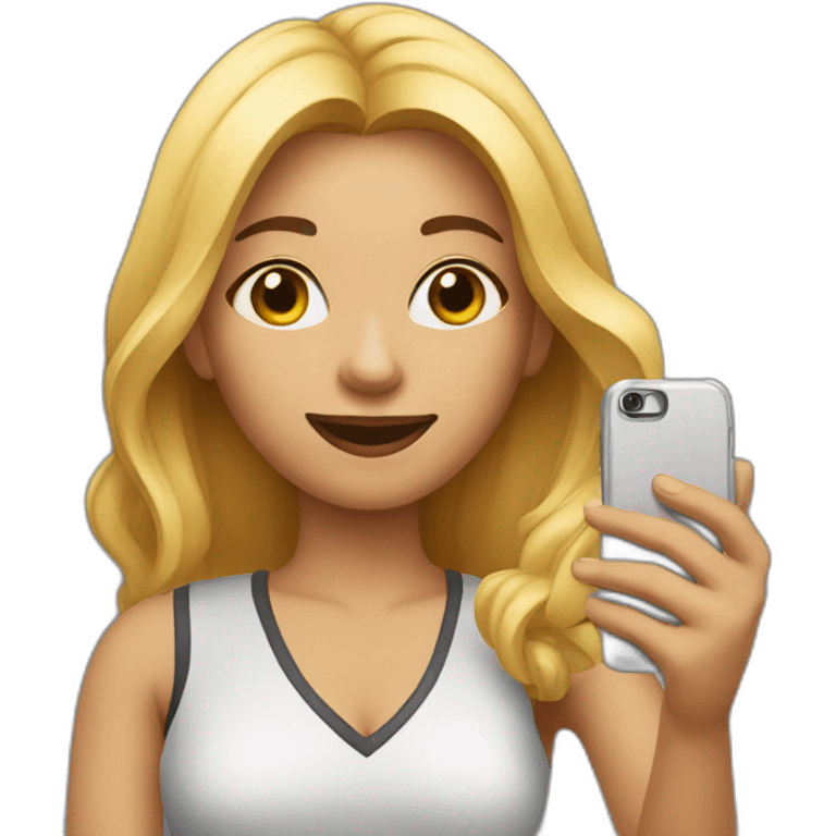 a woman taking a selfie emoji