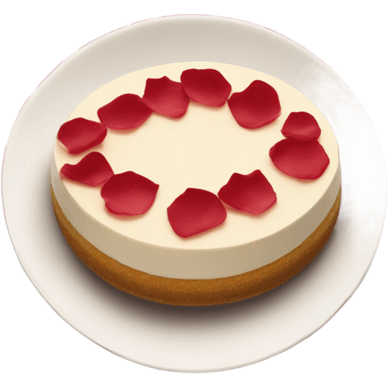 Dark red Rose cheesecake emoji