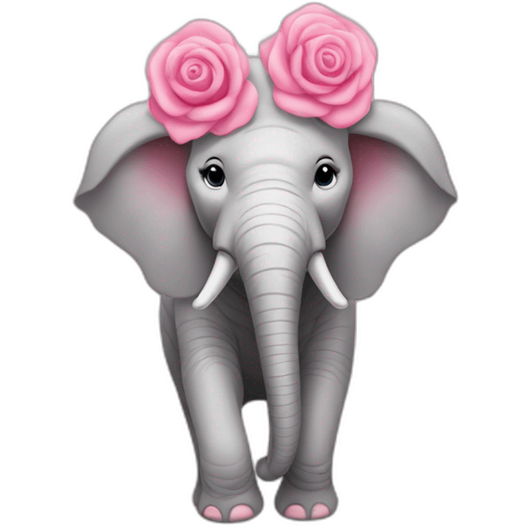 Éléphant en tutu rose emoji