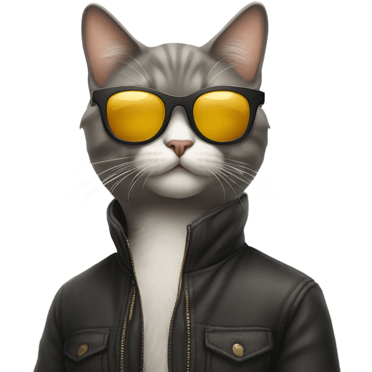 Cat with sunglasses emoji