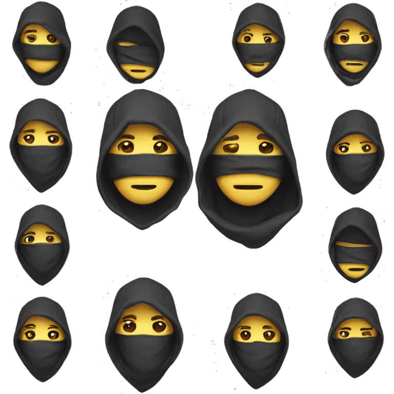 anonimous mask in hoodie emoji