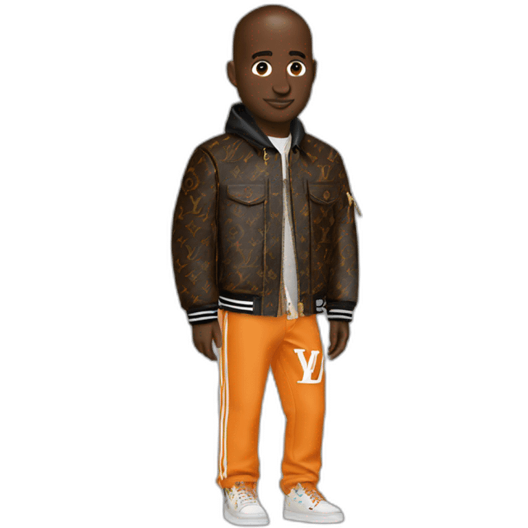 Virgil Abloh with louis Vuitton jacket emoji