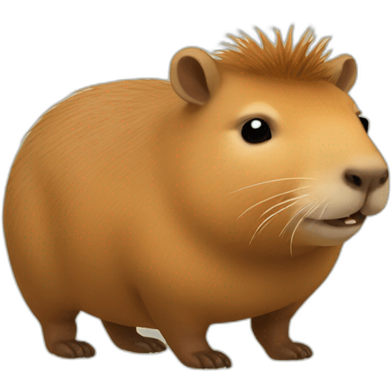 little capybara riding a capybara emoji