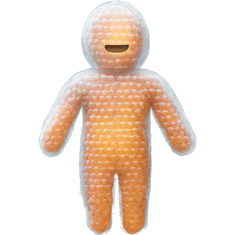 Human Body wrapped in bubble wrap emoji