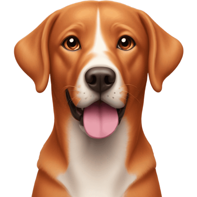 Fox red labrador with pink nose  emoji