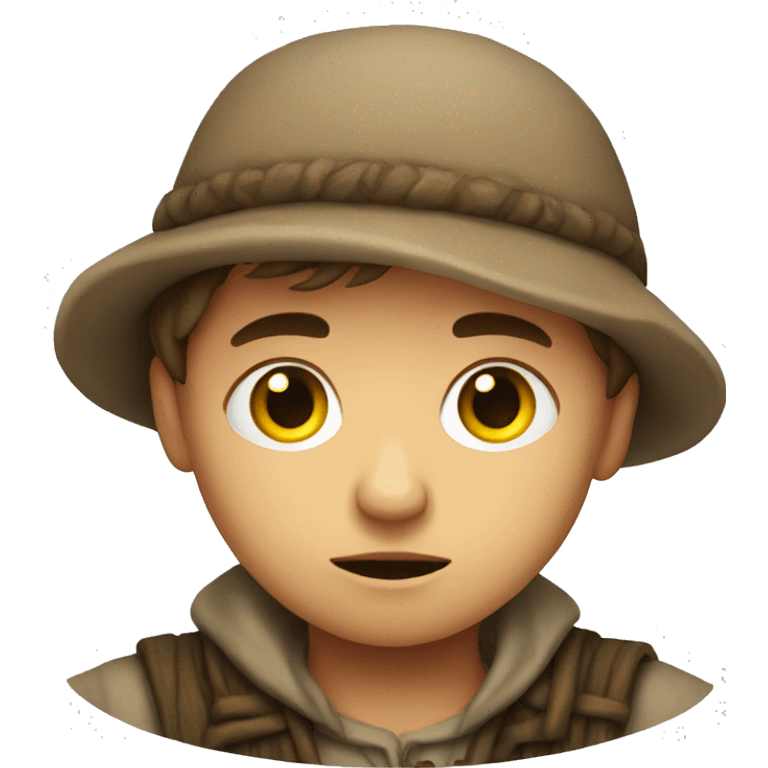 Sad European peasant child emoji