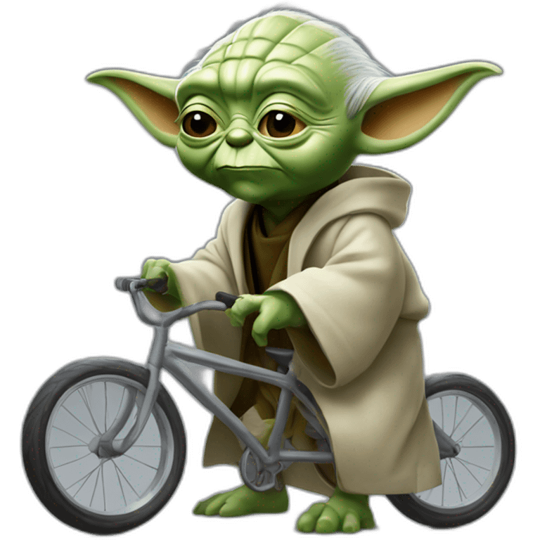 Master yoda montando bicicleta emoji