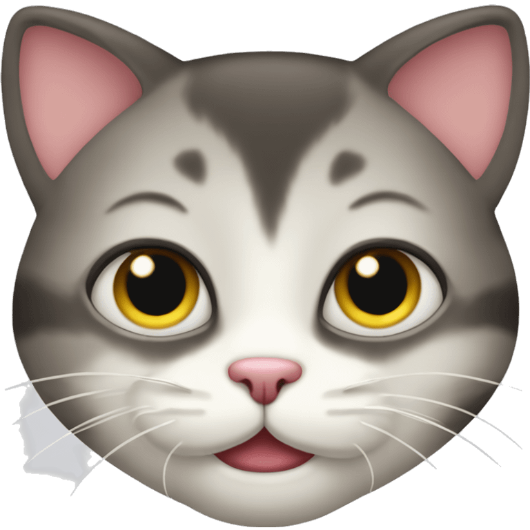 cartoony cat with a “:3” for a face instead of regular features emoji