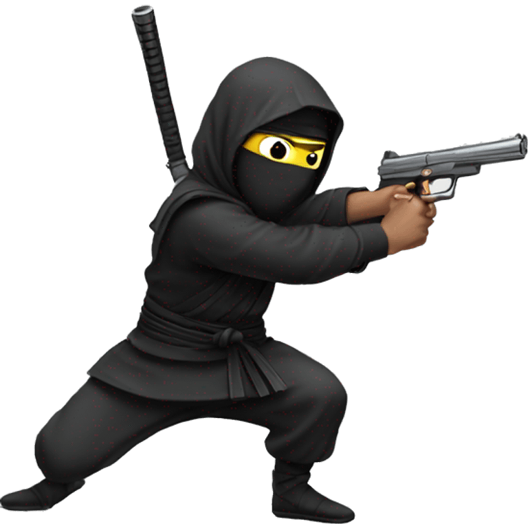 ninja with a gun emoji