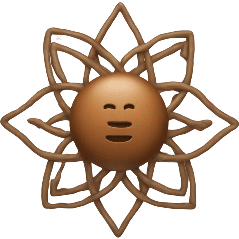 Brown earth star chakra symbol  emoji