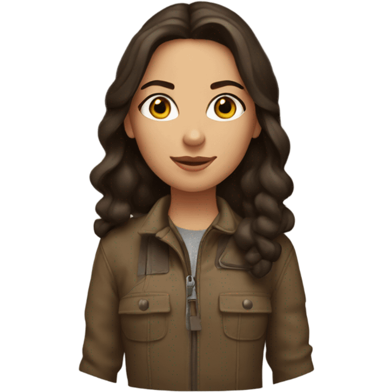 Brunette girl hunter emoji