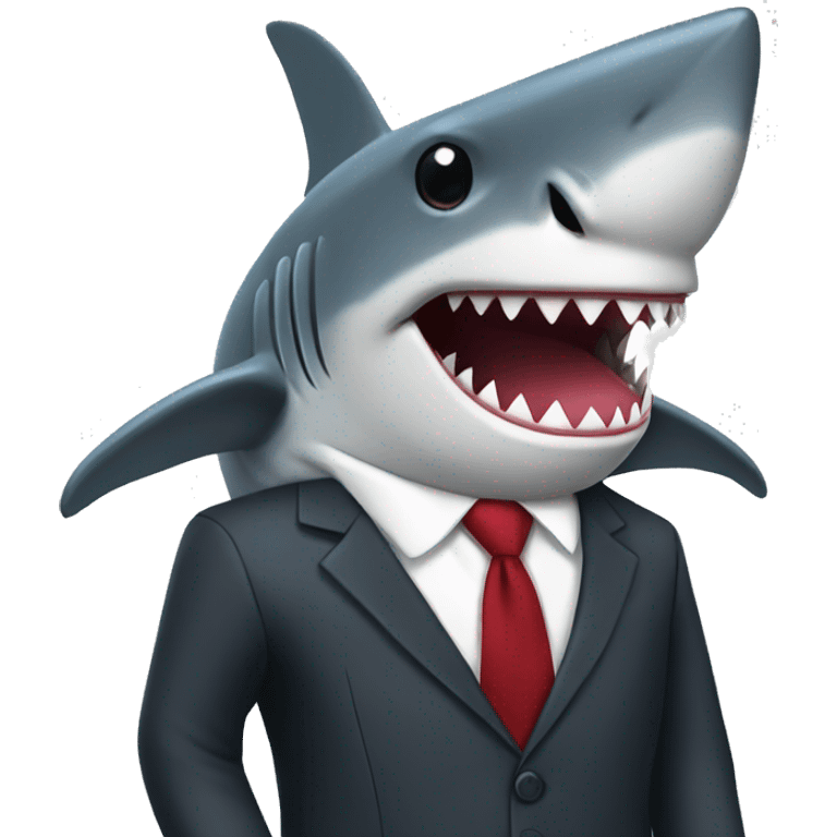 Shark in a suit emoji