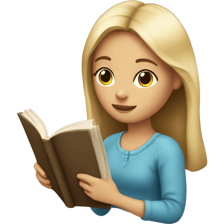 Girl reading a Book  emoji