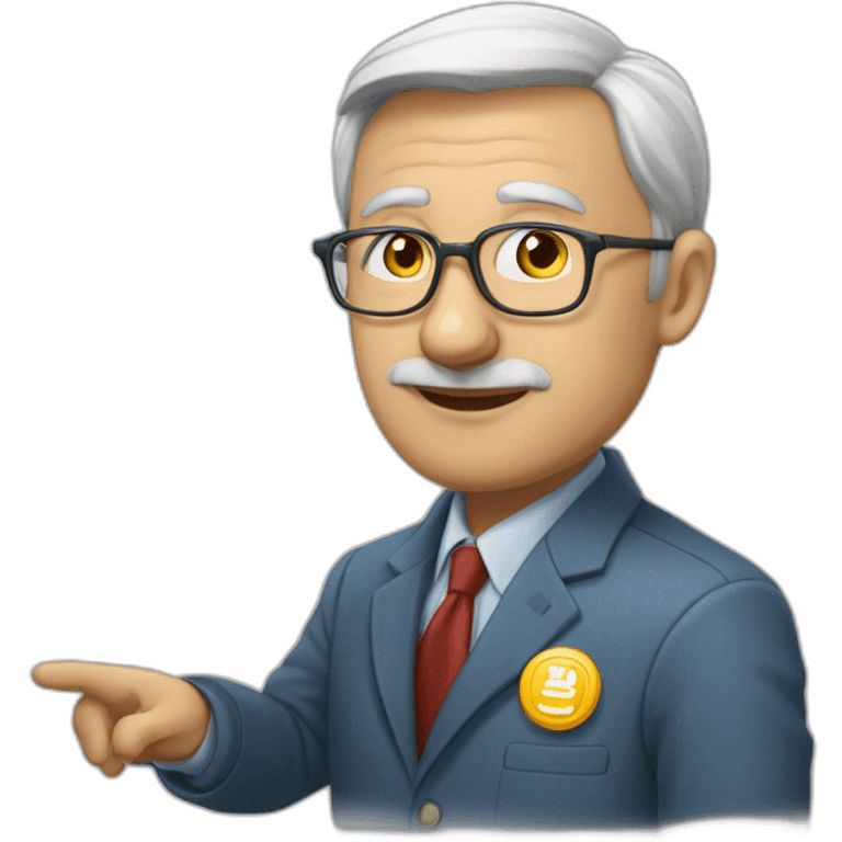 un professeur disputant un élève emoji