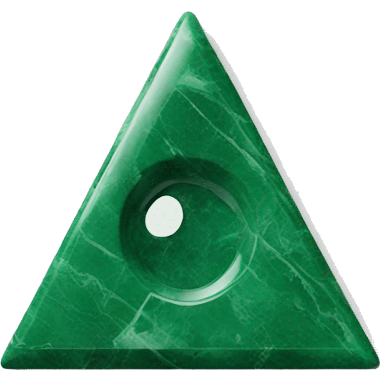 green marble triangle with cicle hole in the middle emoji