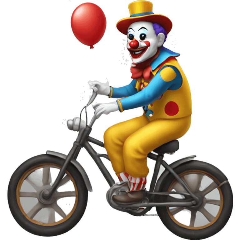 clown on a bike emoji