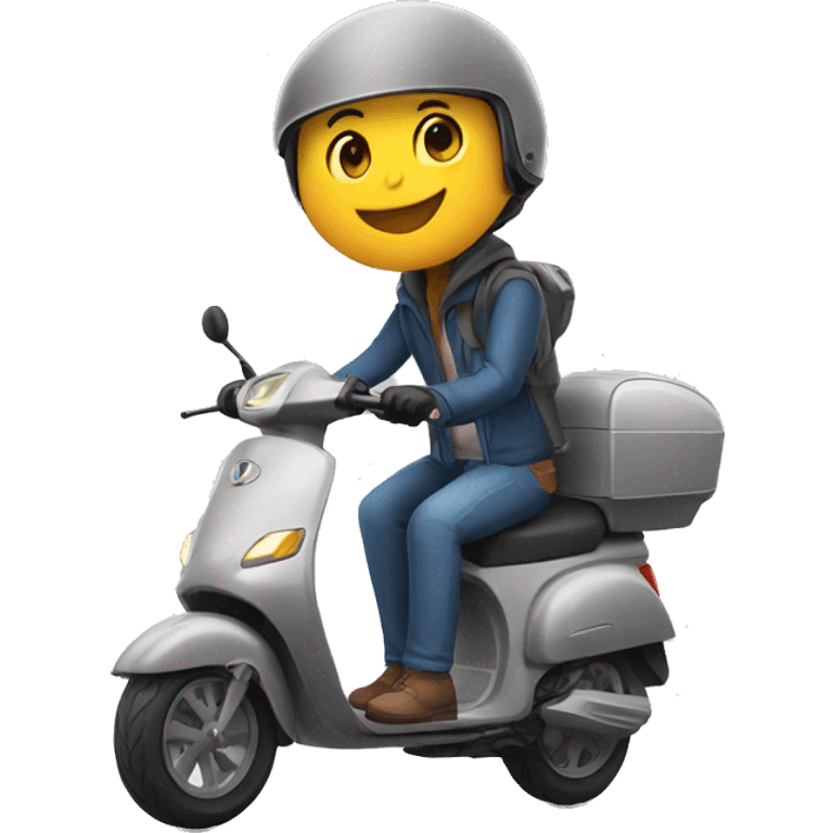 chat sur un scooter  emoji