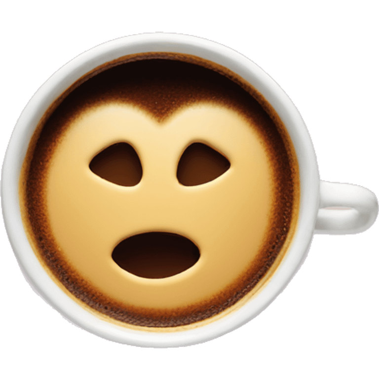 Espresso cup heart foam emoji